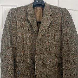 The Scotch House Men's Brown Wool Classic Tweed Blazer 40